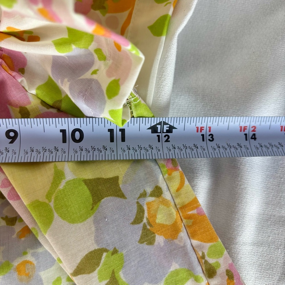 Toddler Dress from VTG Pillow Case Floral Elastic Ruffled Sleeve Handmade 24mo - Picture 5 of 8